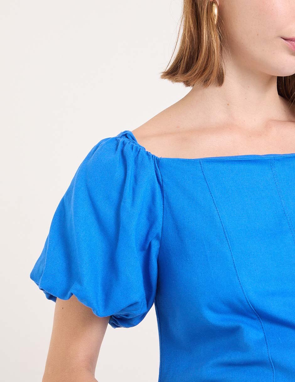 Vestido maternidad midi casual 9