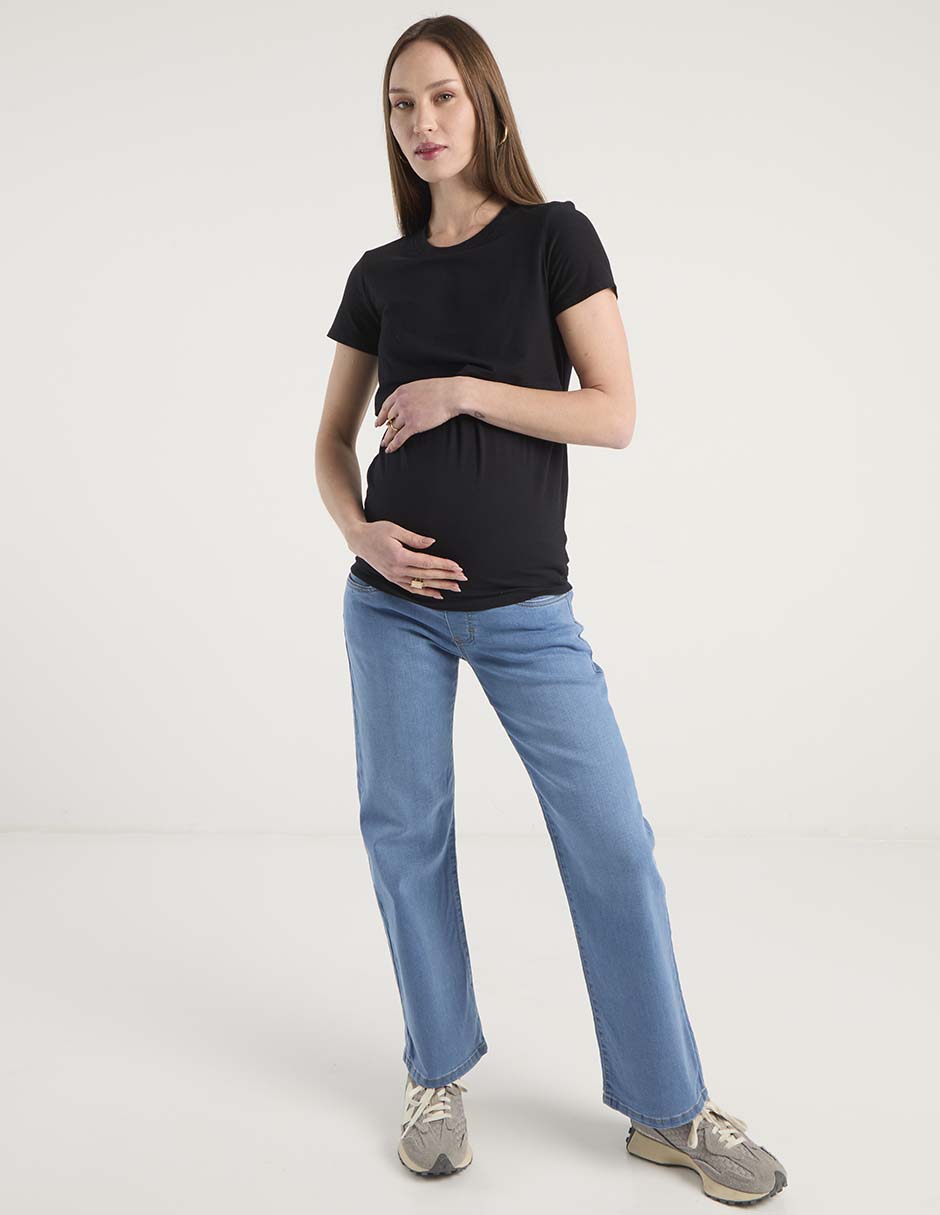 Jeans maternidad straight One To Nine corte cintura alta