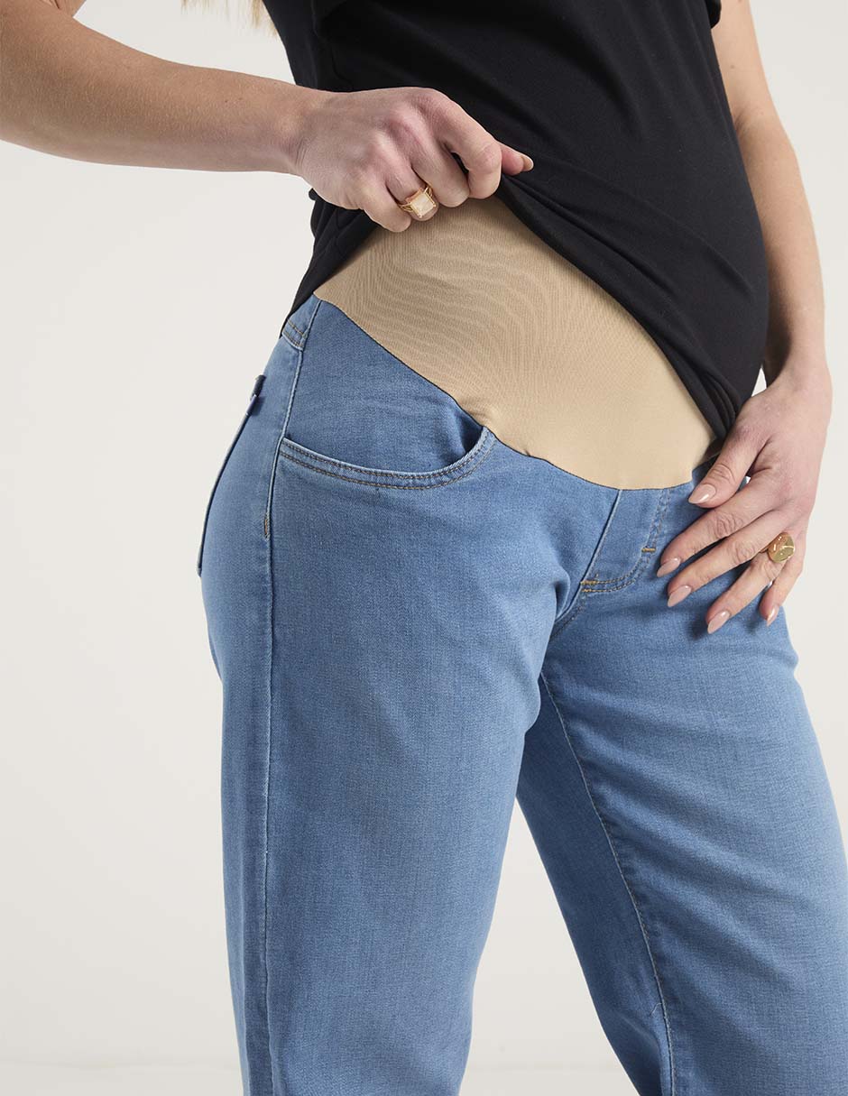 Jeans maternidad straight One To Nine corte cintura alta