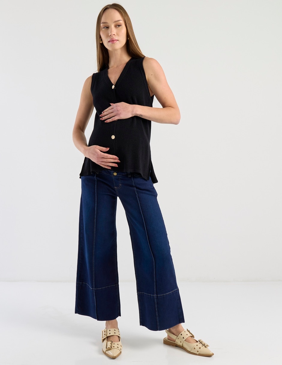 Jeans maternidad relajado One To Nine corte cintura