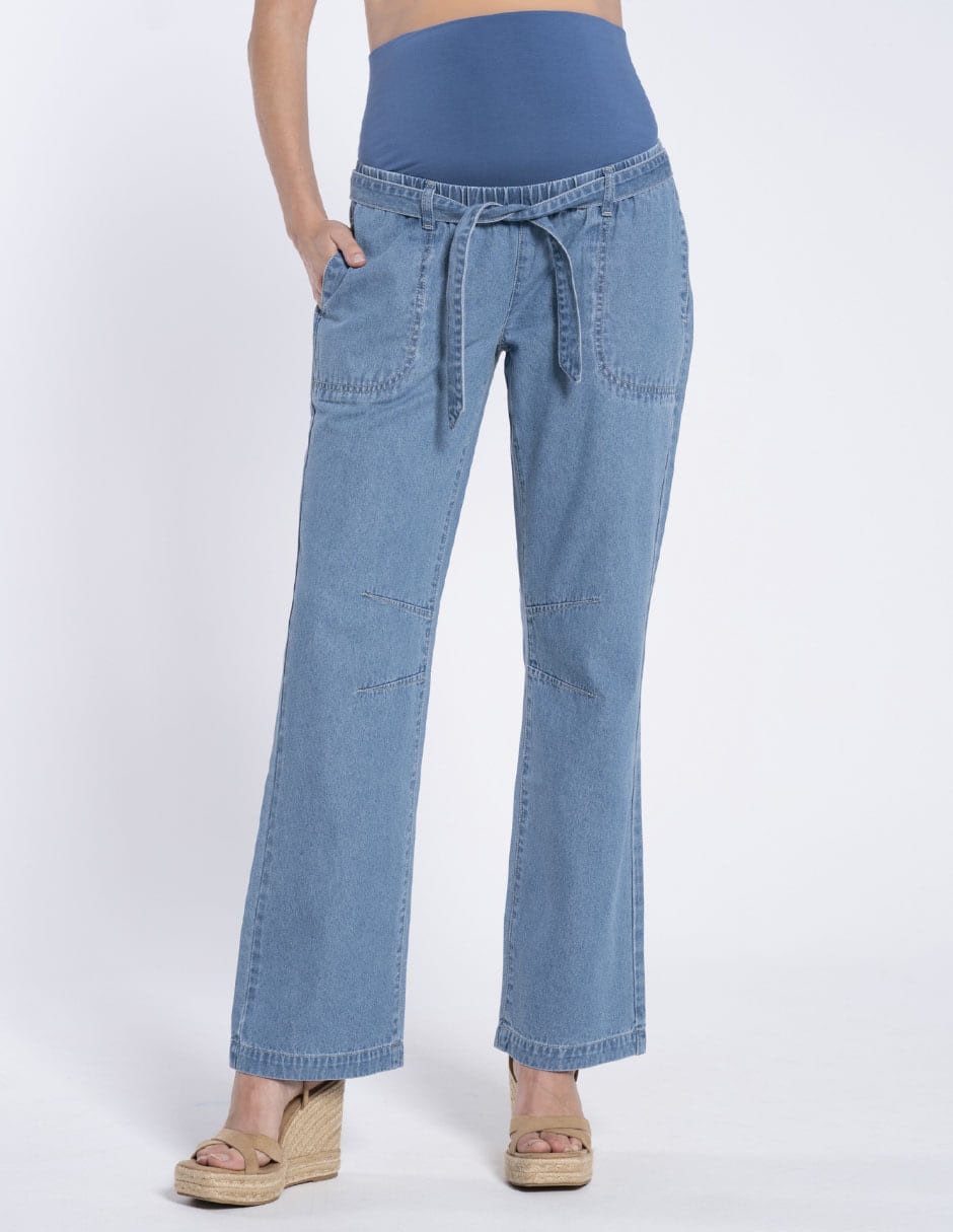 Jeans maternidad relaxed straight Oh Ma! corte cintura alta