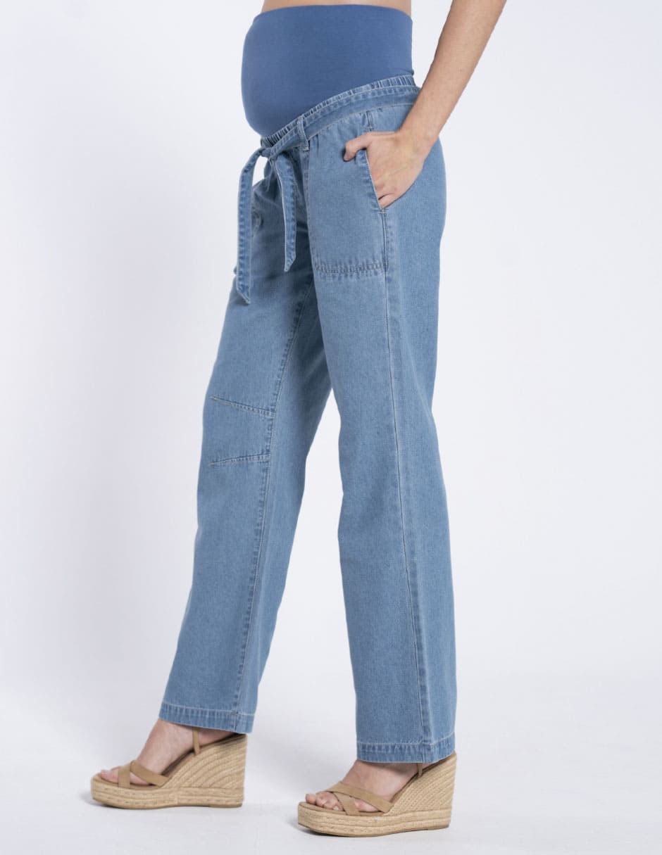 Jeans maternidad relaxed straight Oh Ma! corte cintura alta
