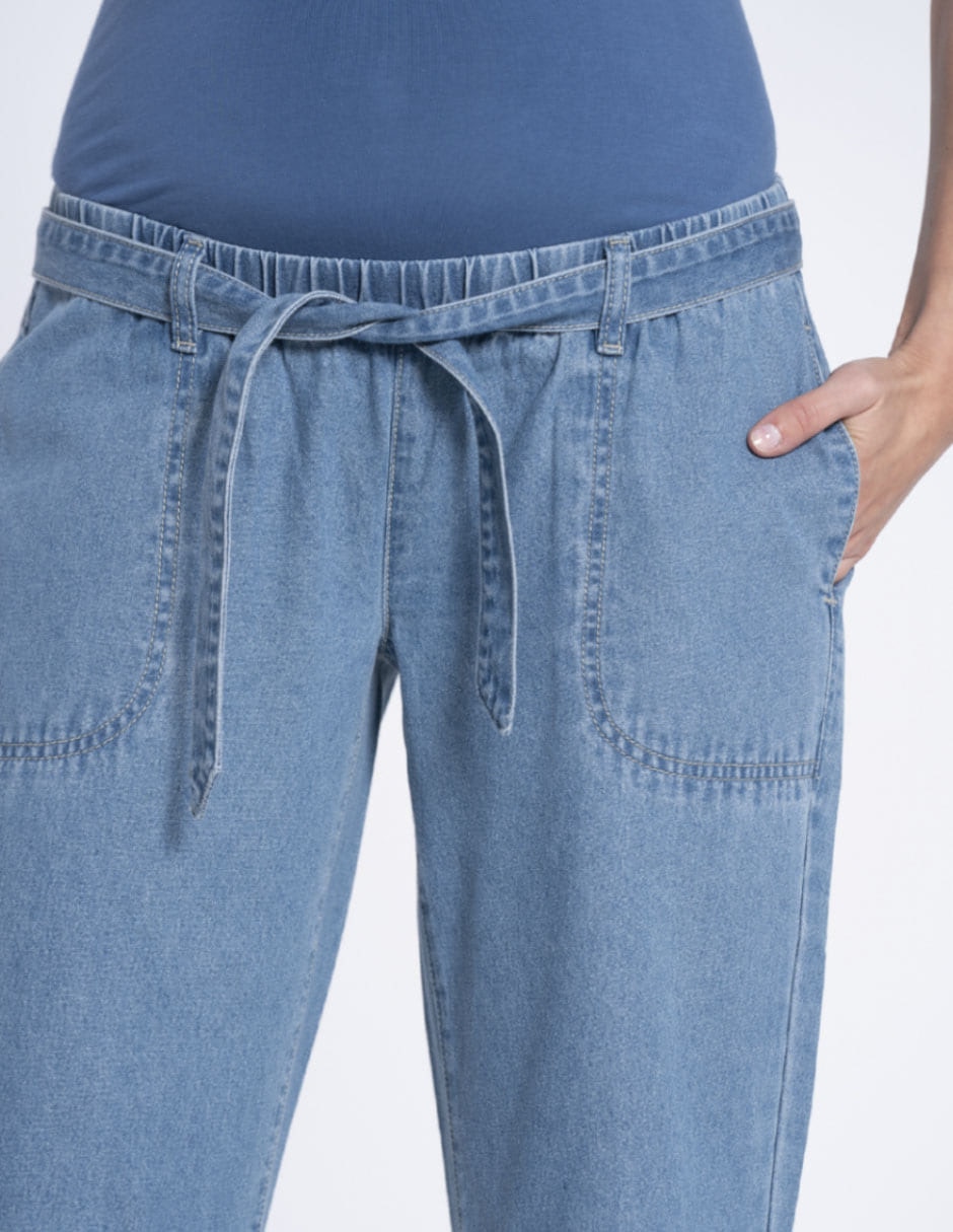 Jeans maternidad relaxed straight Oh Ma! corte cintura alta