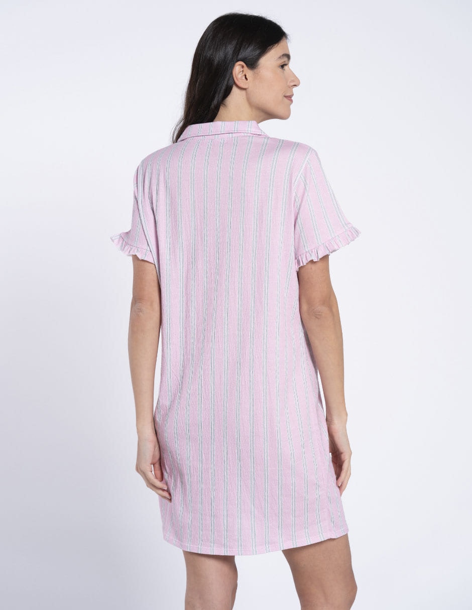 Playera pijama maternidad estampado a rayas 10