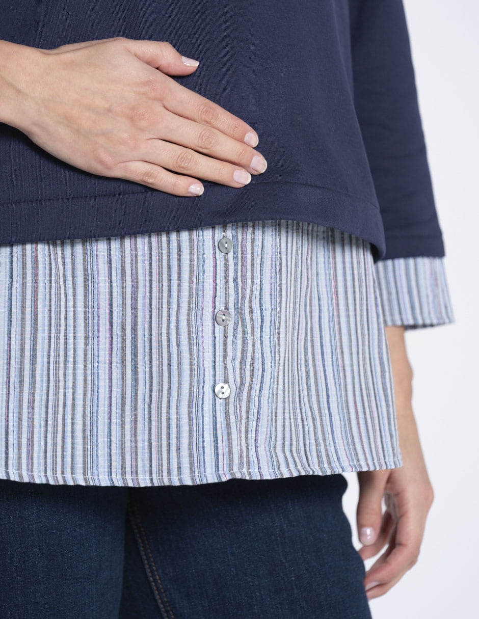 Sudadera maternidad efecto doble prenda 7