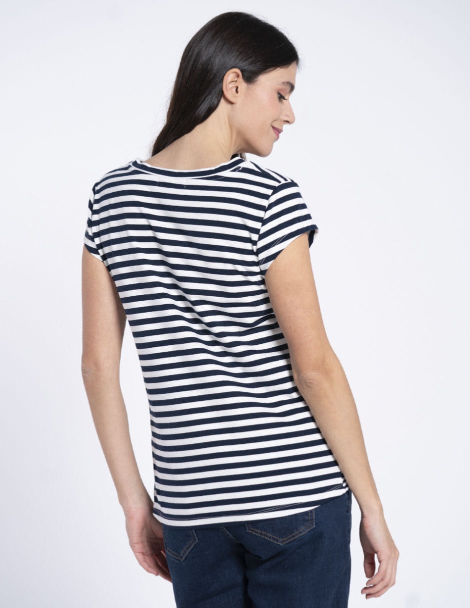 Playera maternidad manga corta Oh Ma! cuello v