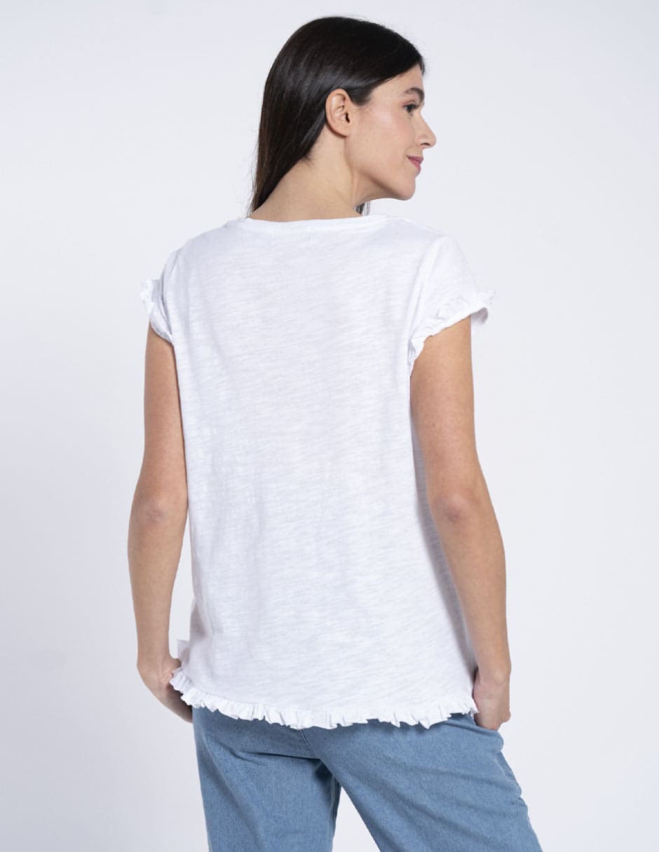 Playera maternidad manga corta Oh Ma! cuello redondo