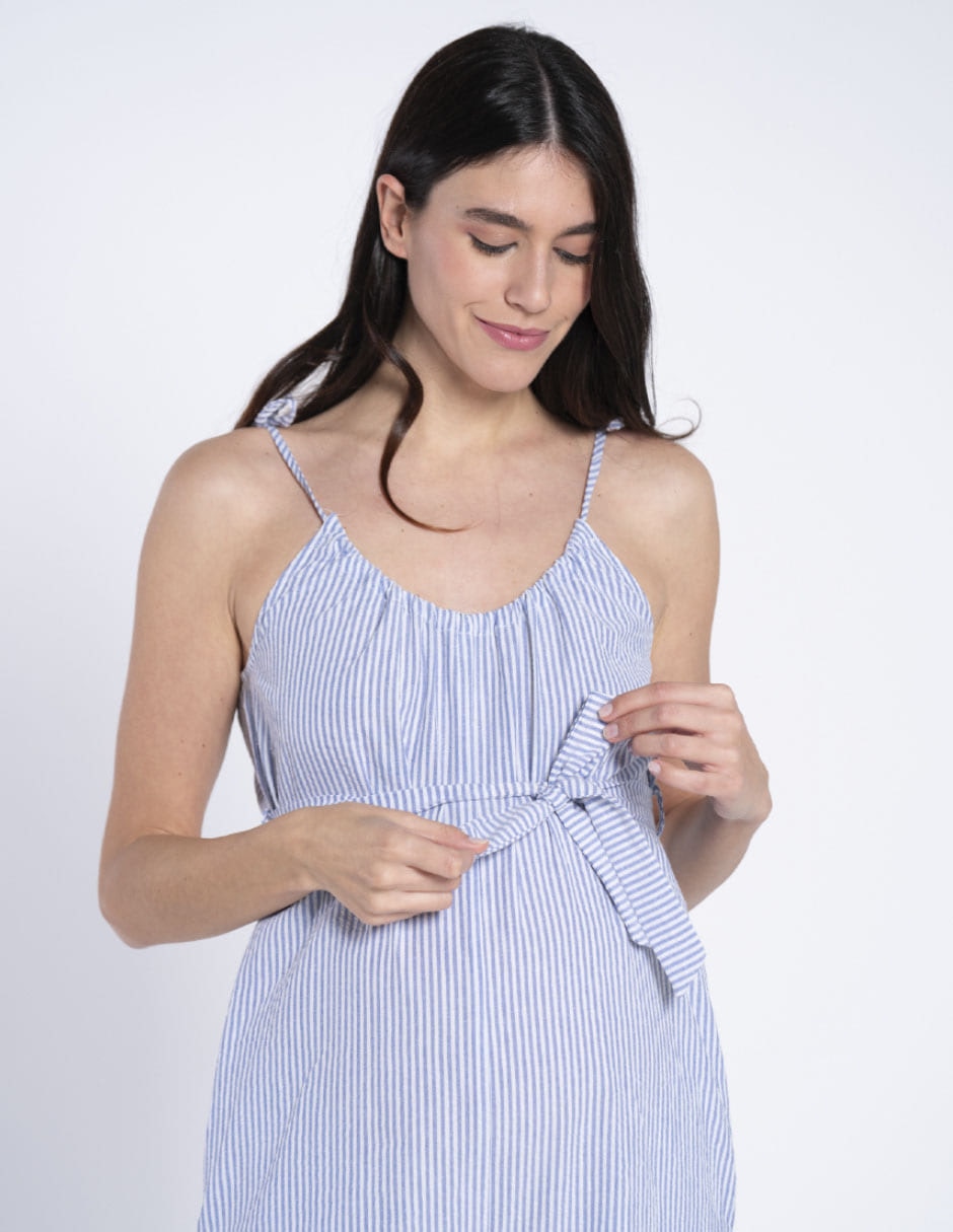 Jumpsuit maternidad Oh Ma! casual estampado a rayas