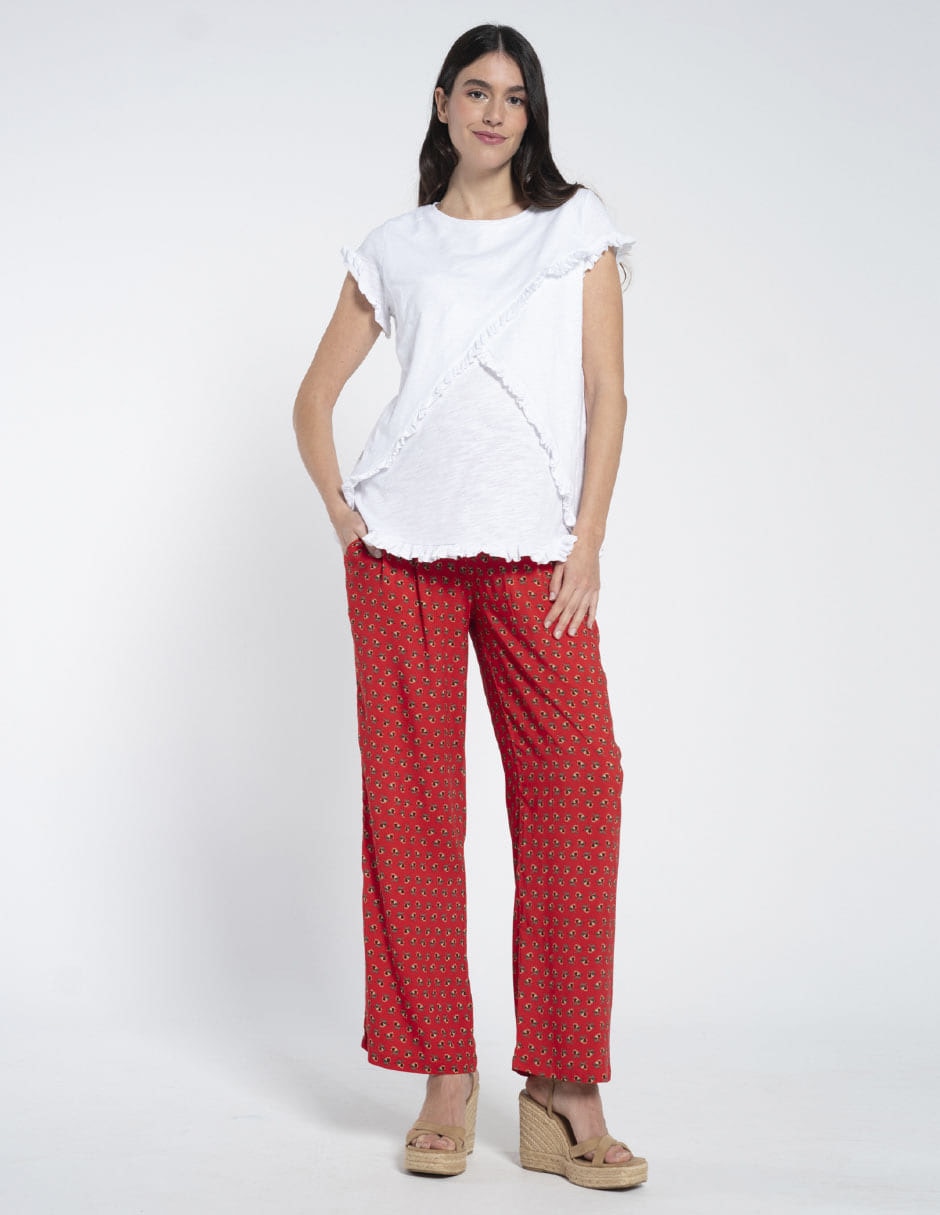 Pantalón maternidad amplio