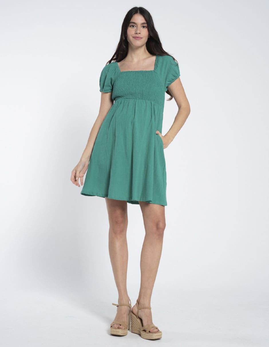 Vestido maternidad corto casual 1