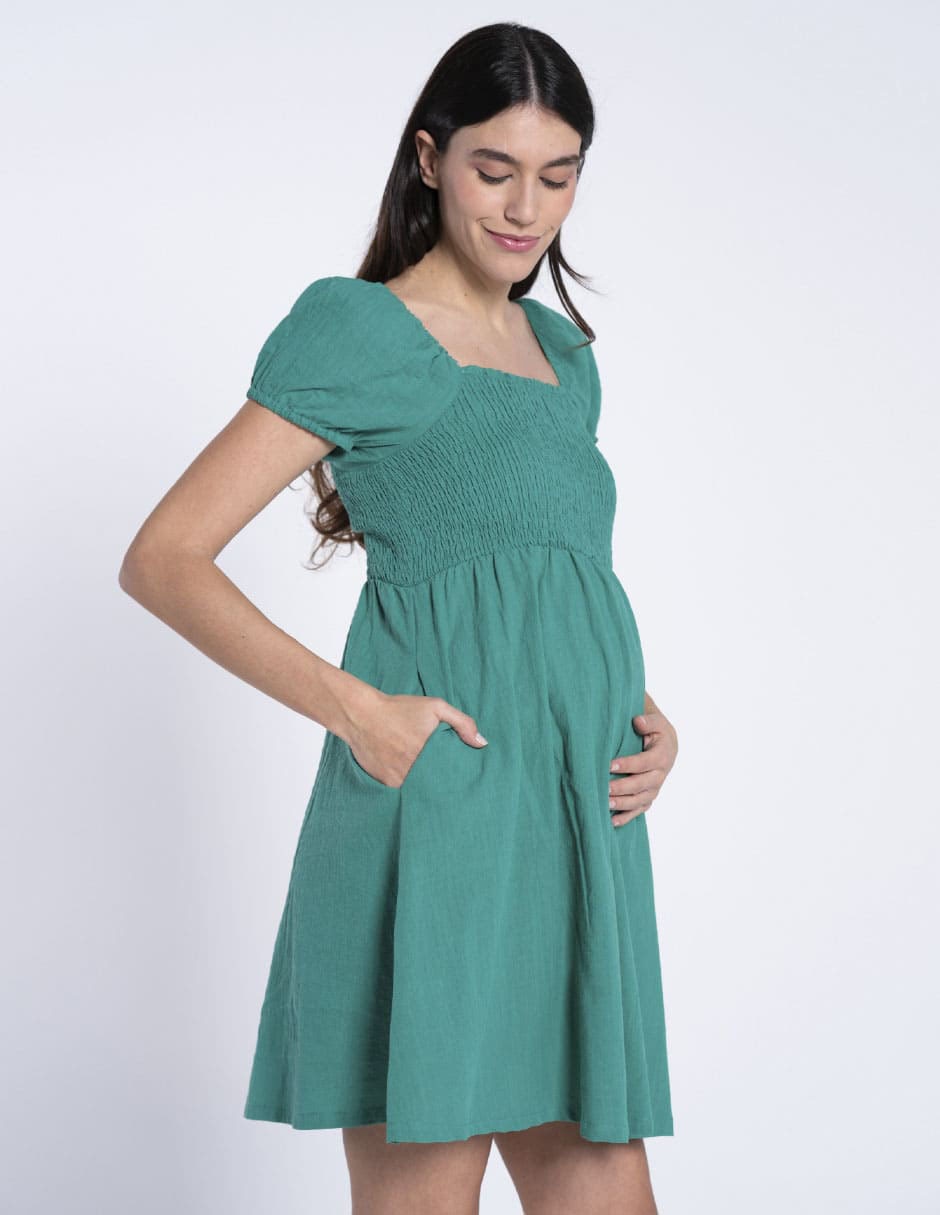 Vestido maternidad corto casual 9