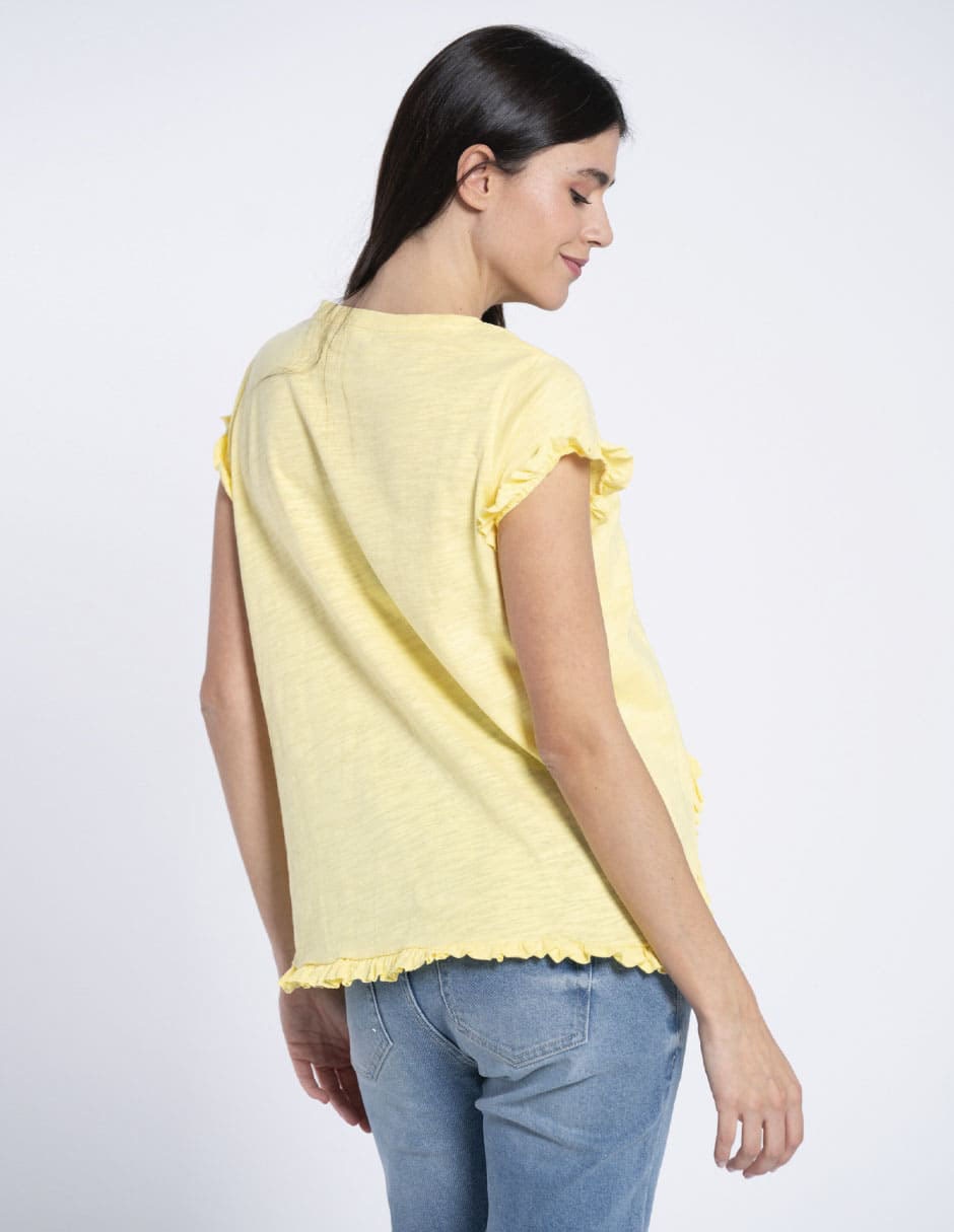 Playera maternidad manga corta cuello redondo 10