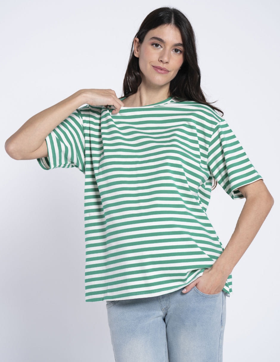 Playera maternidad manga corta cuello redondo 7