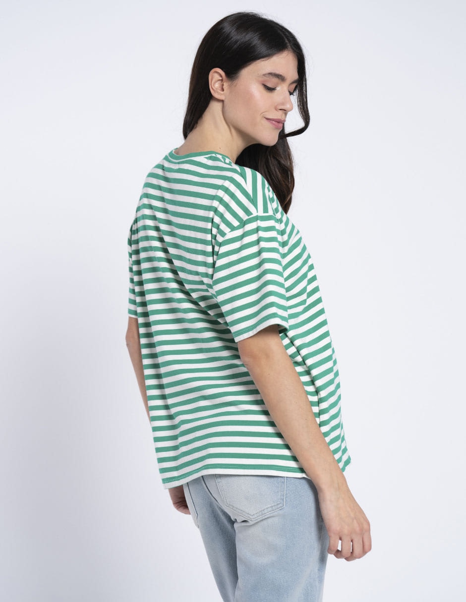 Playera maternidad manga corta cuello redondo 9