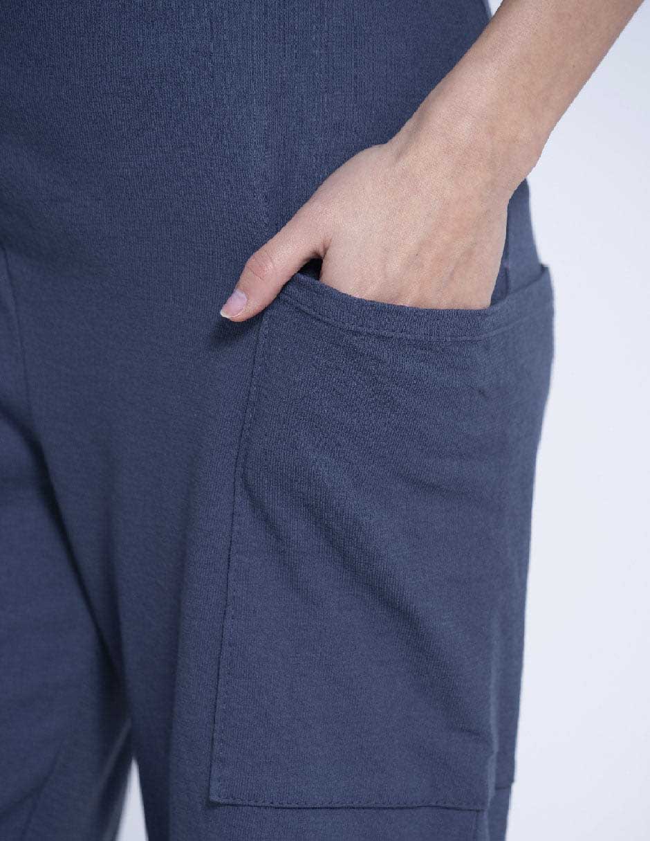 Jumpsuit maternidad Oh Ma! loungewear estampado liso
