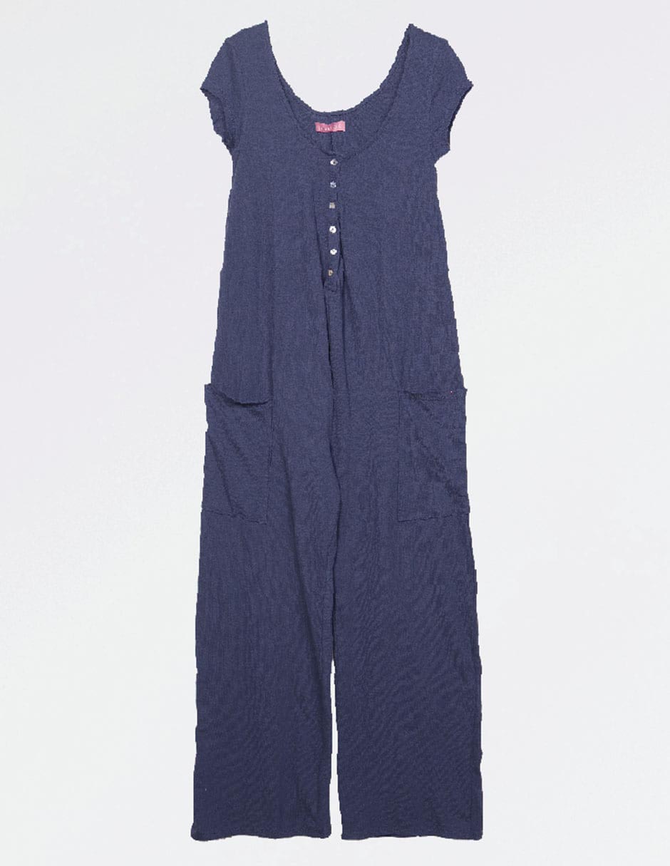 Jumpsuit maternidad Oh Ma! loungewear estampado liso