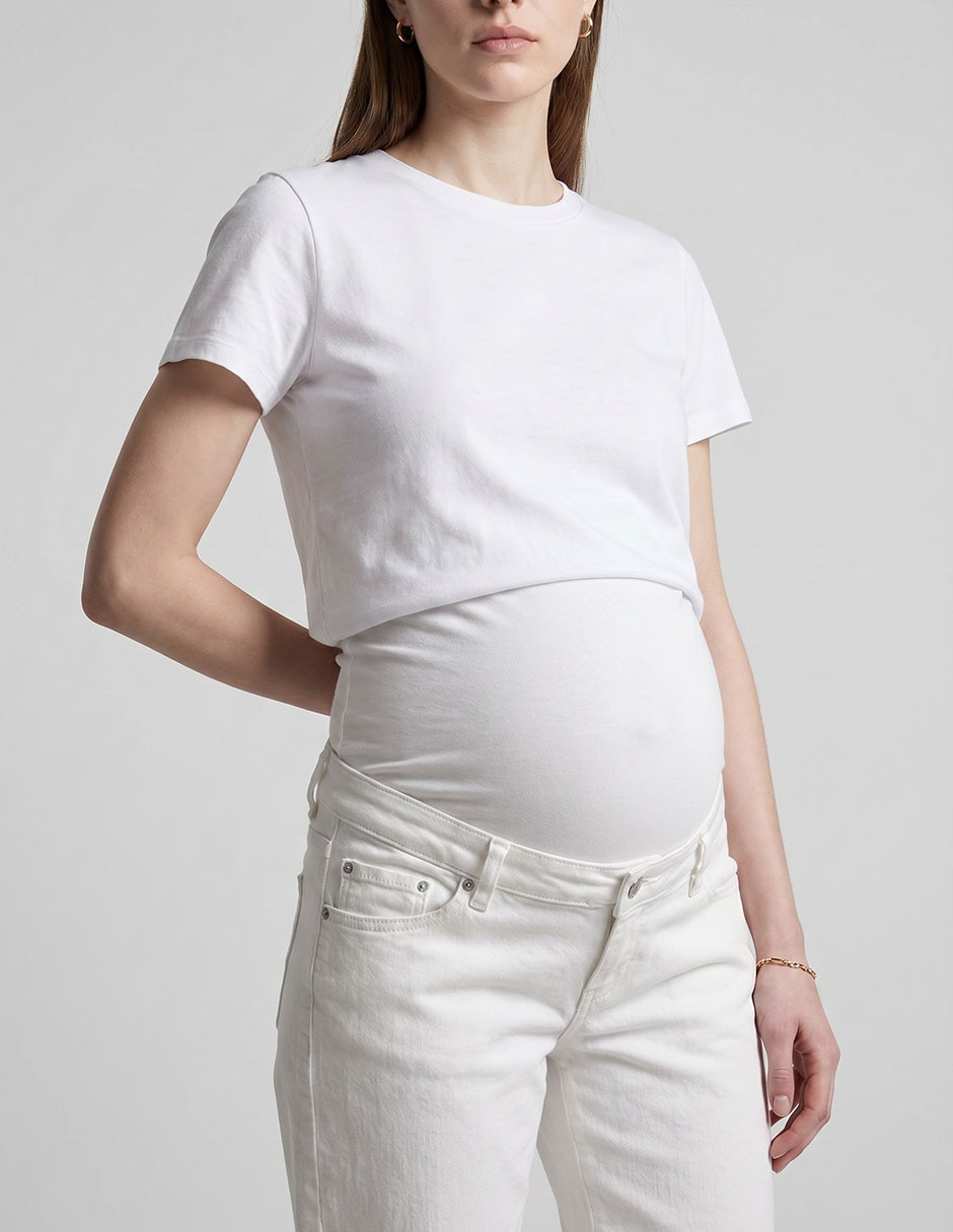 Jeans maternidad straight corte cintura alta 4