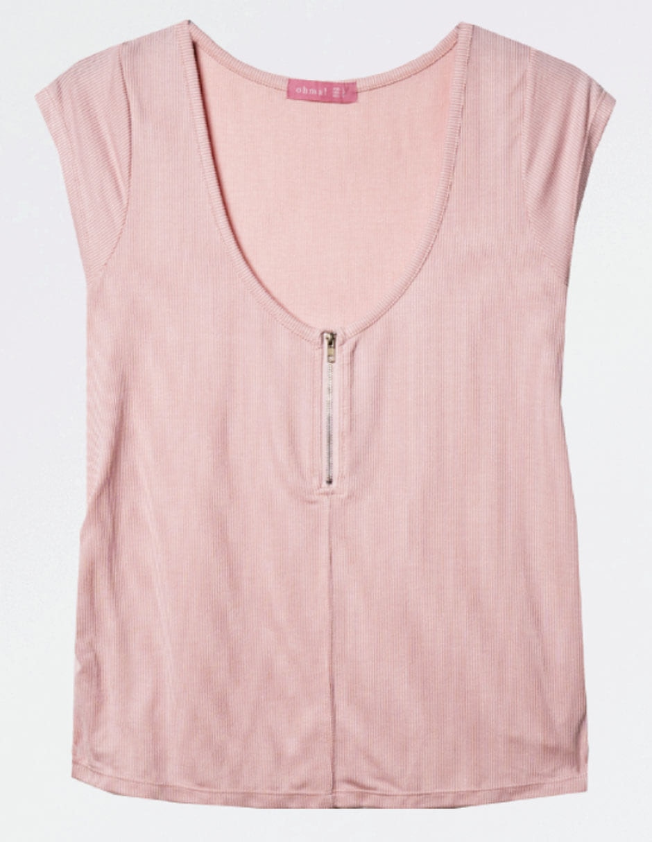 Playera maternidad manga corta cuello v 13