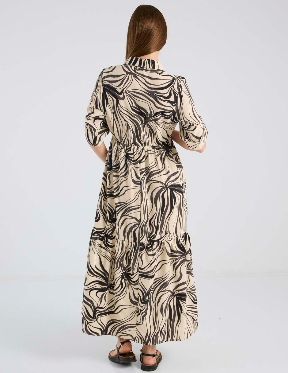 Vestido de maternidad largo casual 4