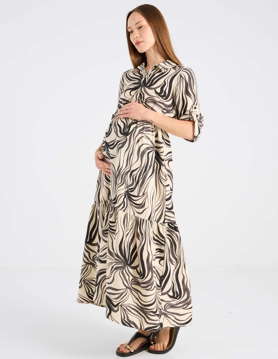 Vestido de maternidad largo casual 5