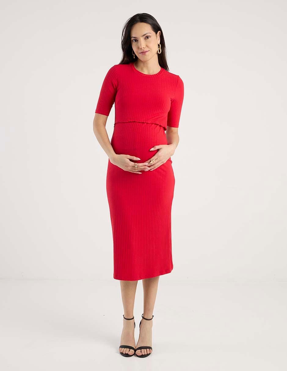 Vestido maternidad midi casual Expecting eEsentials