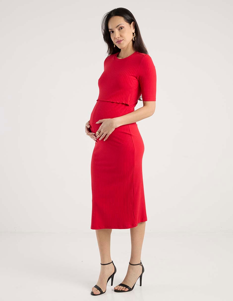 Vestido maternidad midi casual Expecting eEsentials