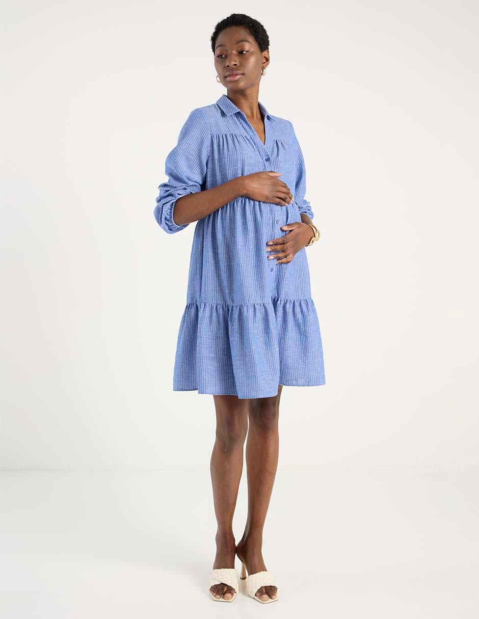 Vestido maternidad corto casual 1