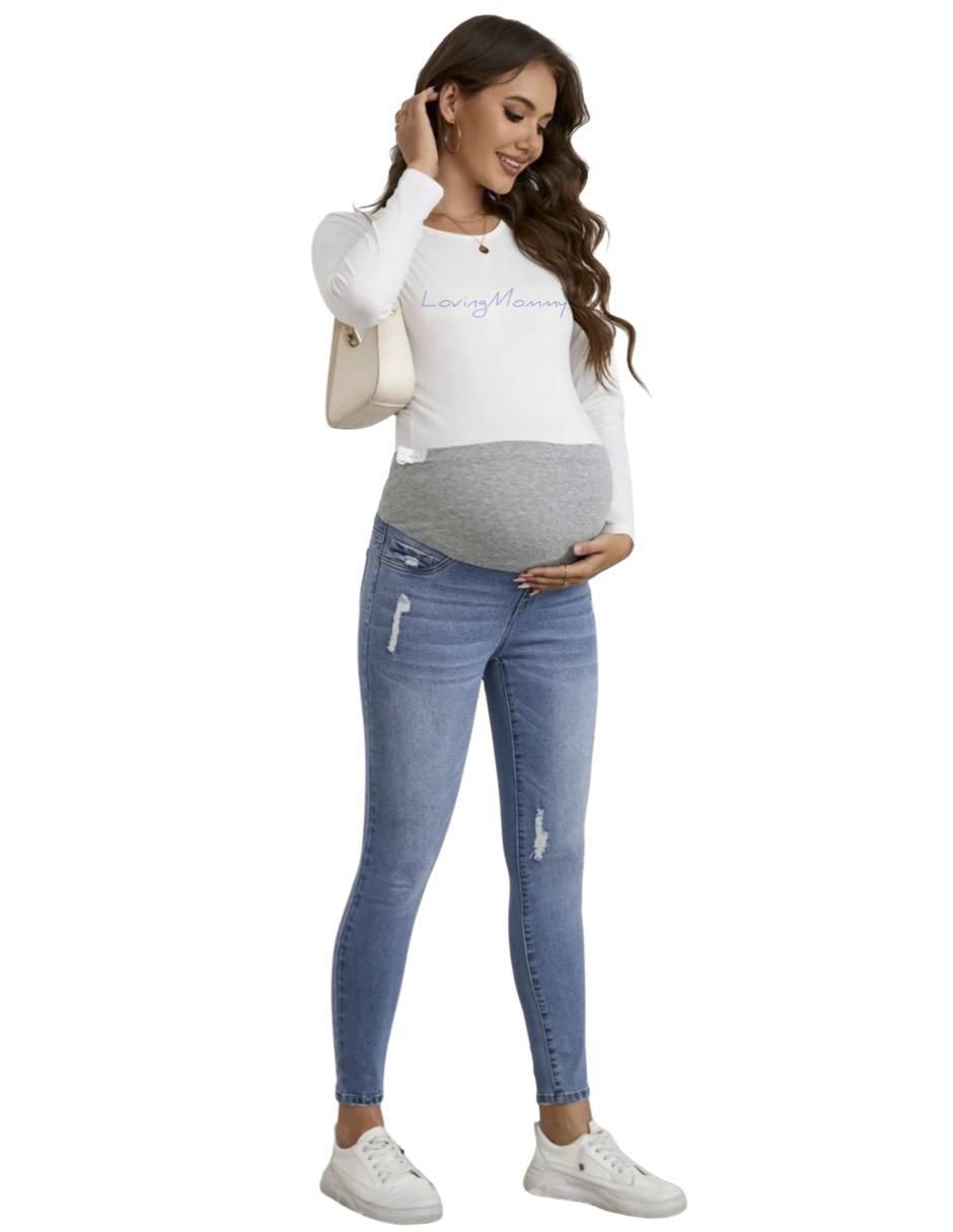 Jeans maternidad skinny Loving Mommy corte cintura