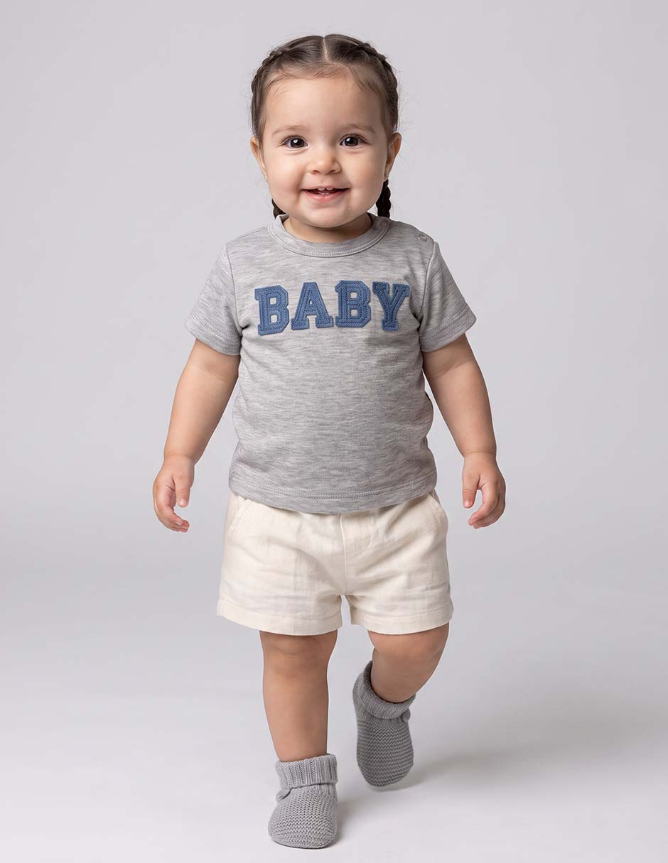 Playera maternidad manga corta cuello redondo 4