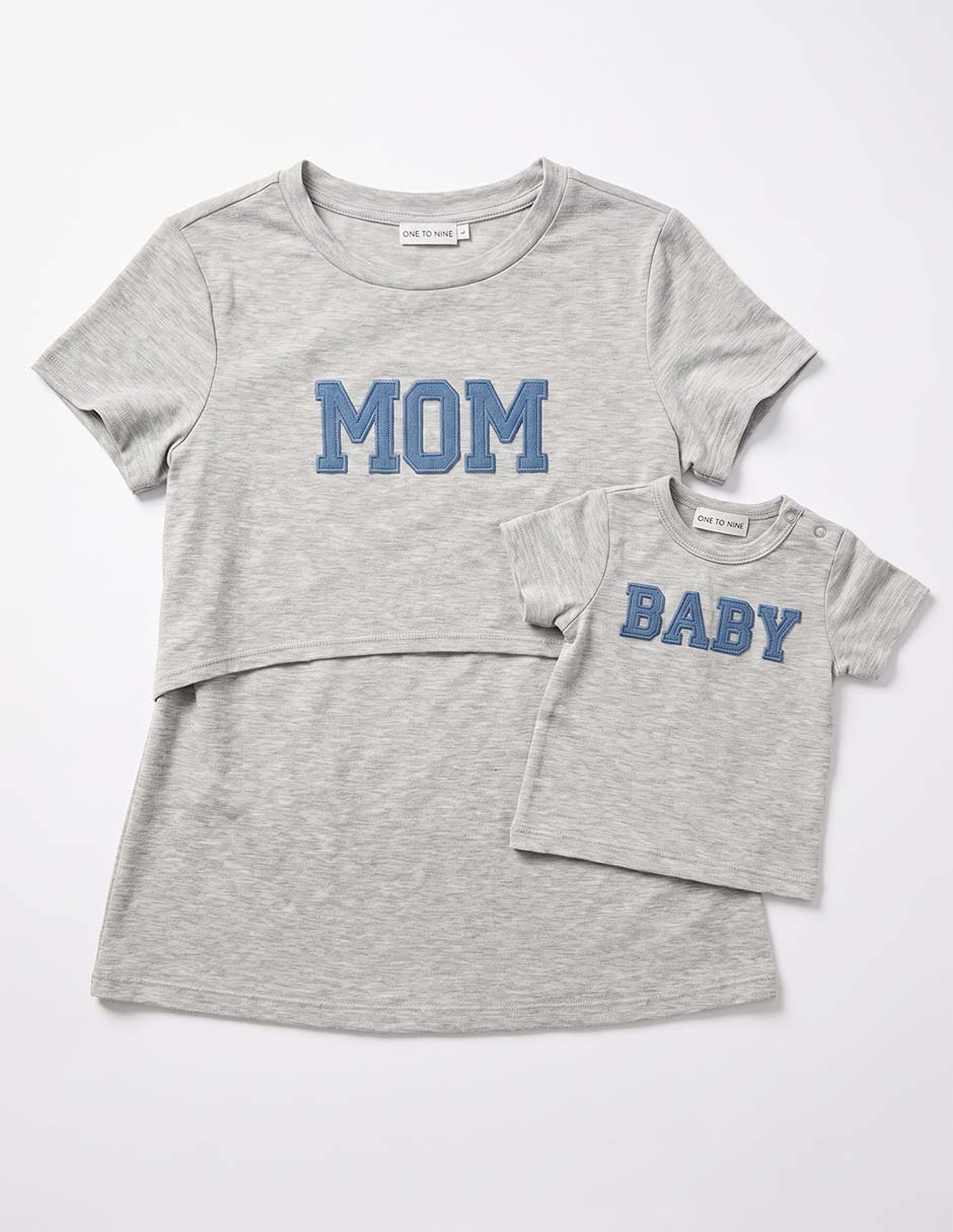 Playera maternidad manga corta cuello redondo 5