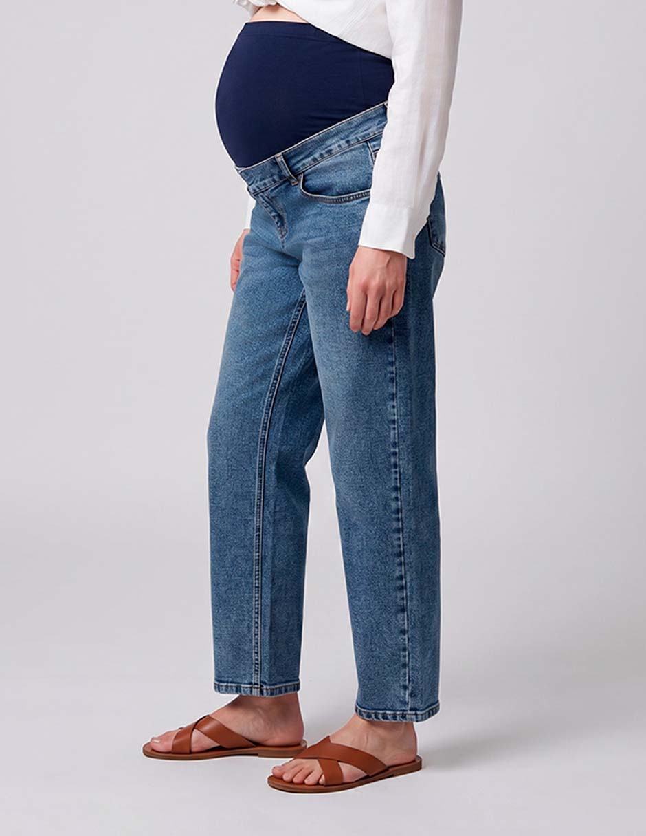 Jeans maternidad amplio cintura alta Jeans maternidad amplio cintura alta
