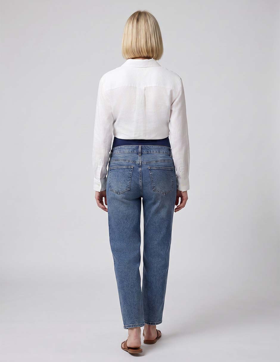 Jeans maternidad amplio cintura alta 2