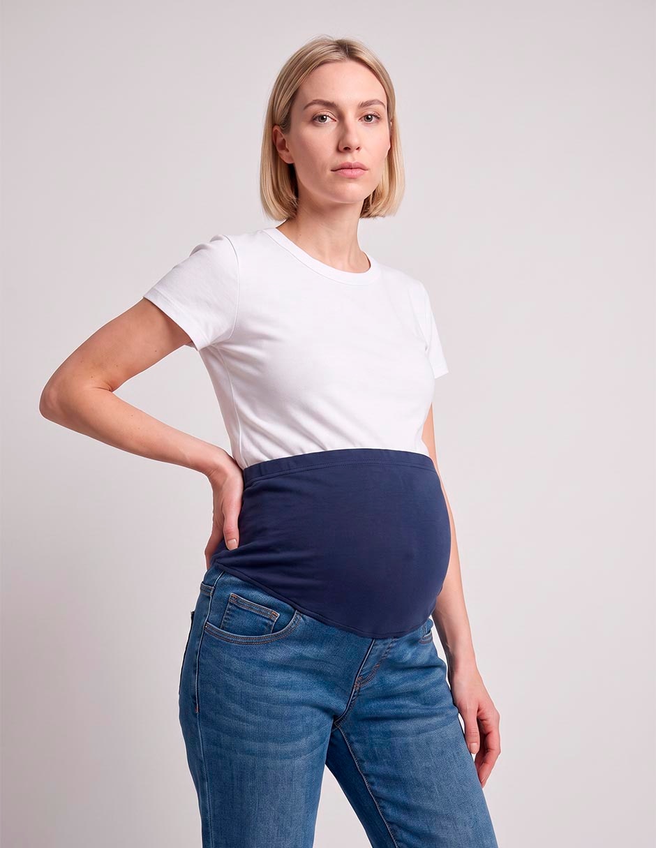 Jeans maternidad straight corte cintura alta 4