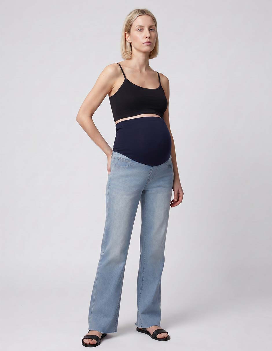 Jeans maternidad slim one to nine corte cintura alta