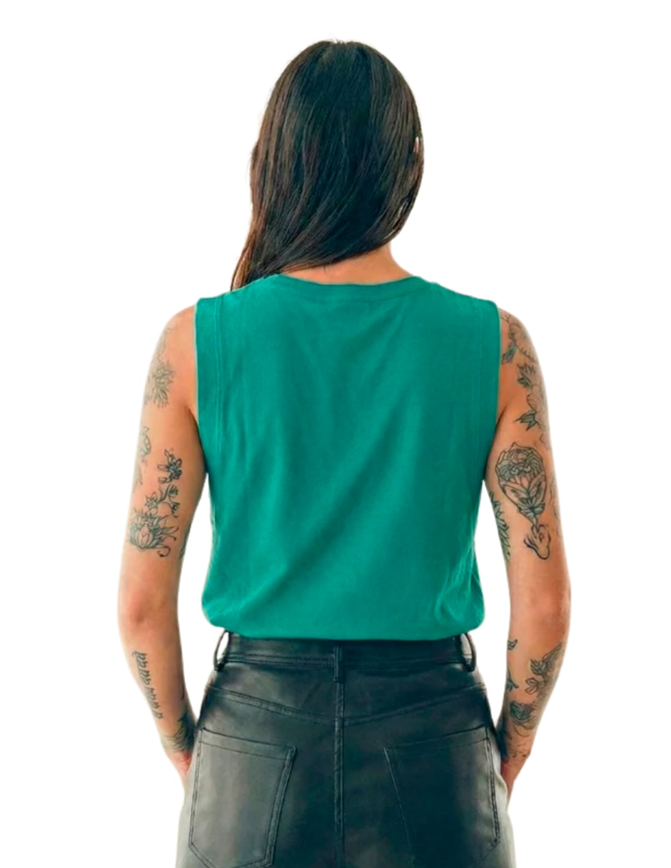 Playera maternidad sin manga Glow cuello redondo 2