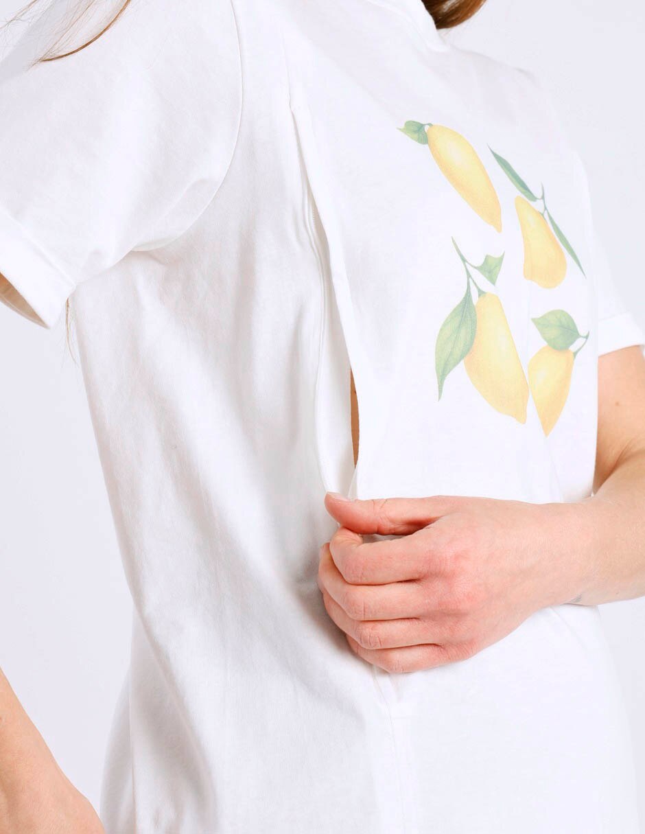 Playera maternidad manga corta cuello redondo 5