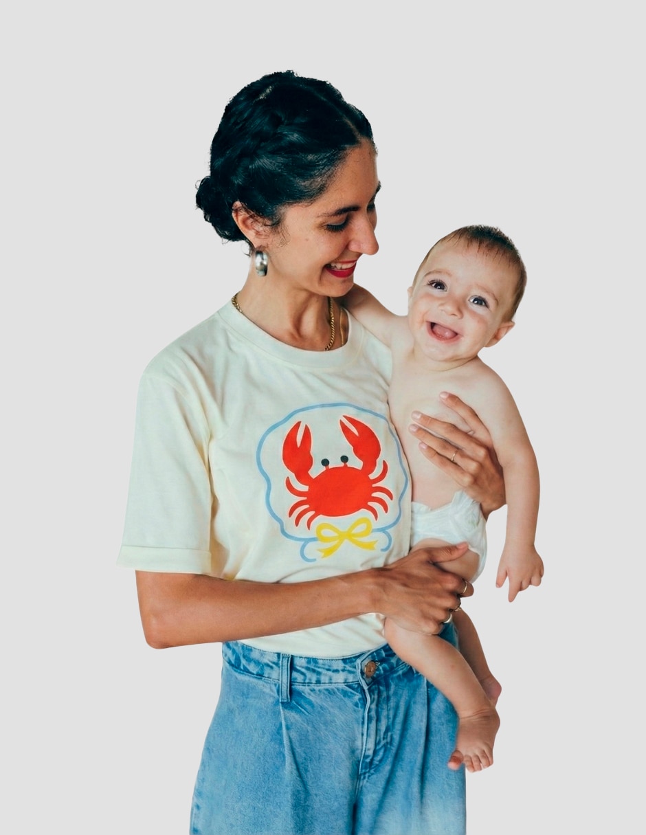 Playera maternidad manga corta cuello redondo 5