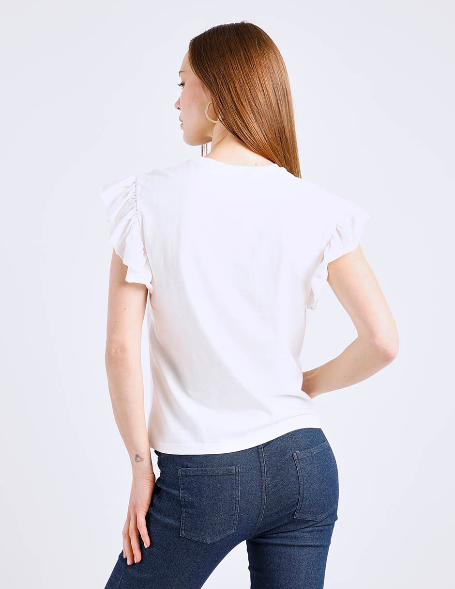 Playera maternidad manga corta milk it cuello redondo