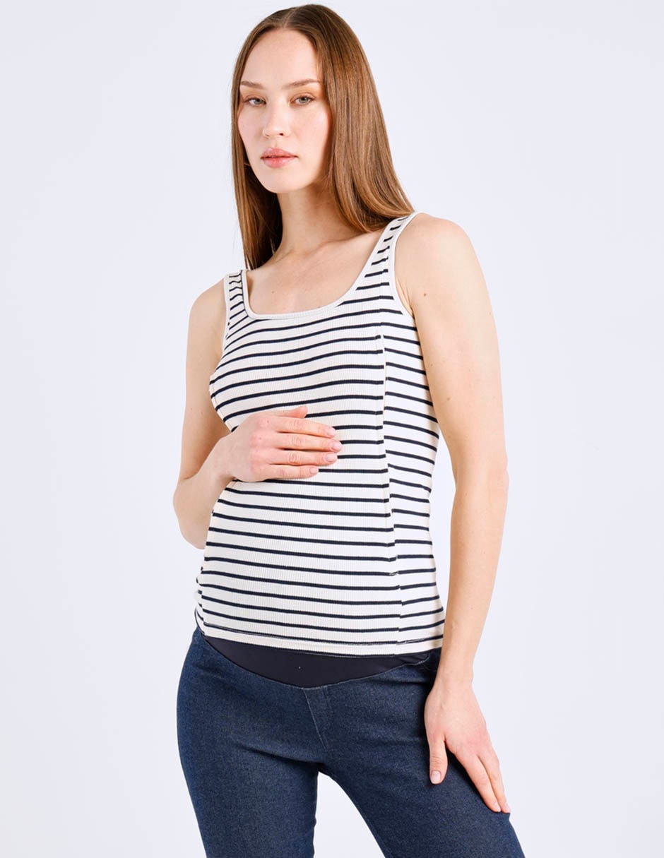 Playera maternidad cuello redondo Playera maternidad cuello redondo