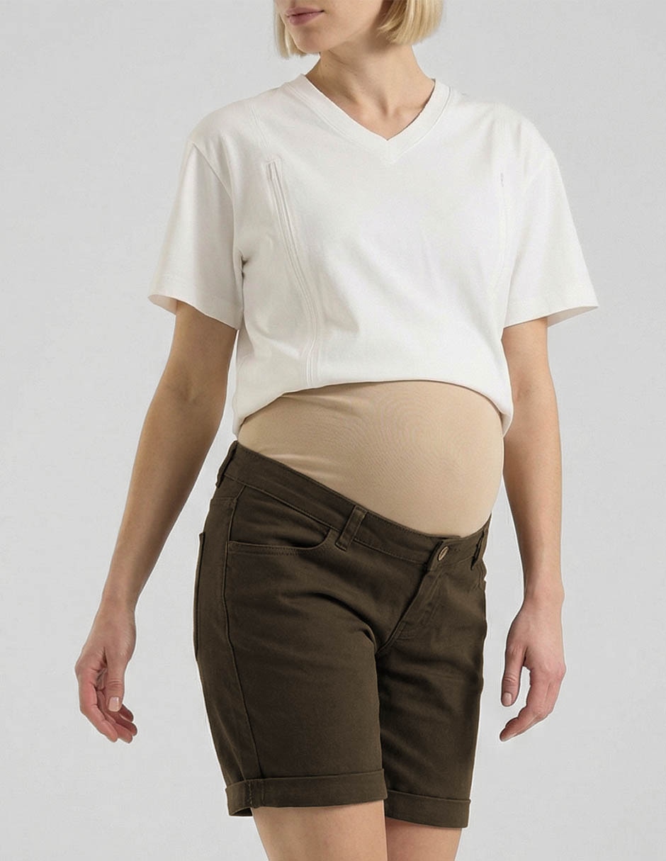 "short/bermuda maternidad" "de" gabardina 1