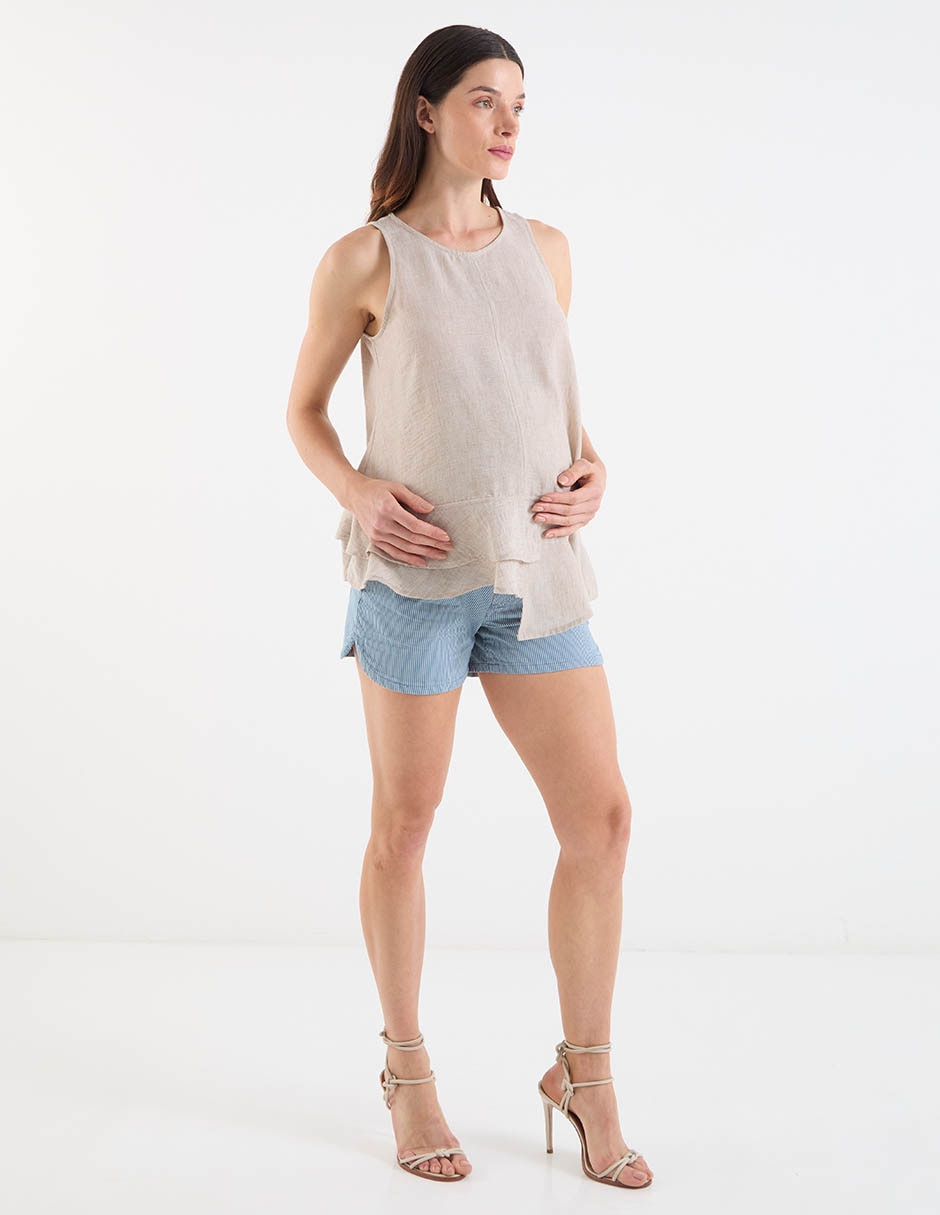 Short maternidad One To Nine de mezclilla