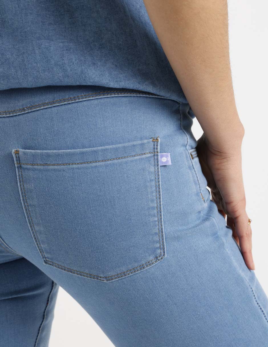 Jeans maternidad campana corte cintura 10