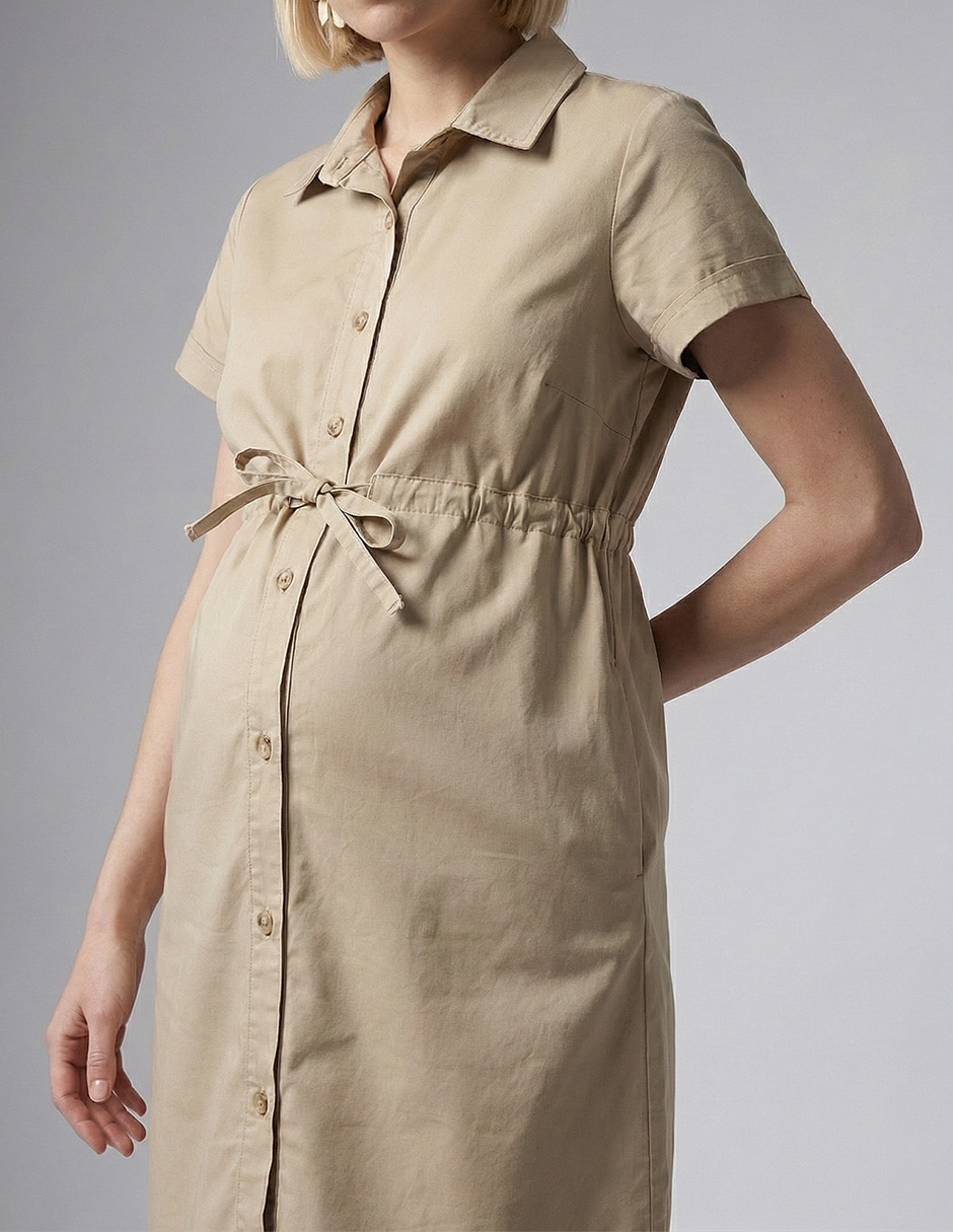 Vestido maternidad rodilla casual 4