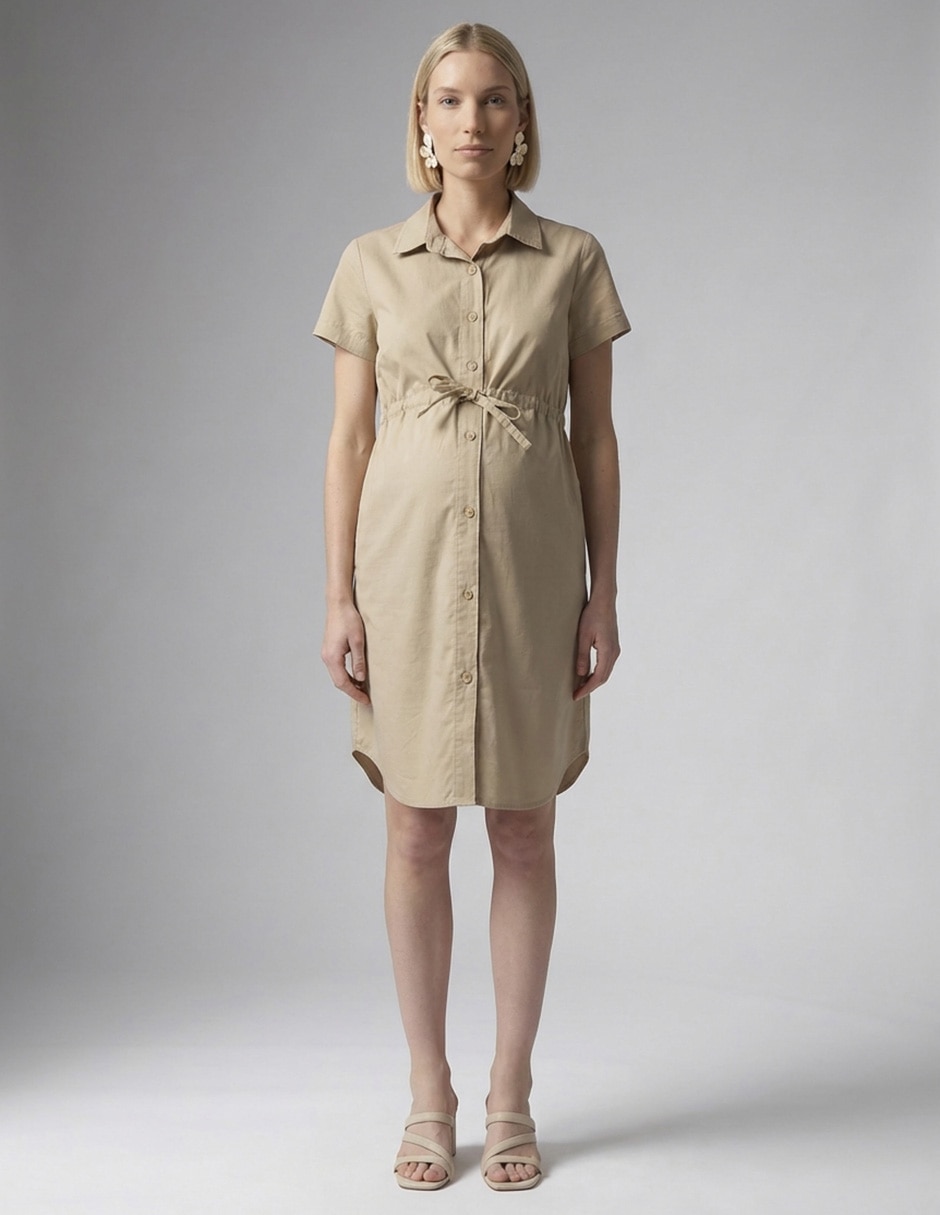 Vestido maternidad rodilla casual 12