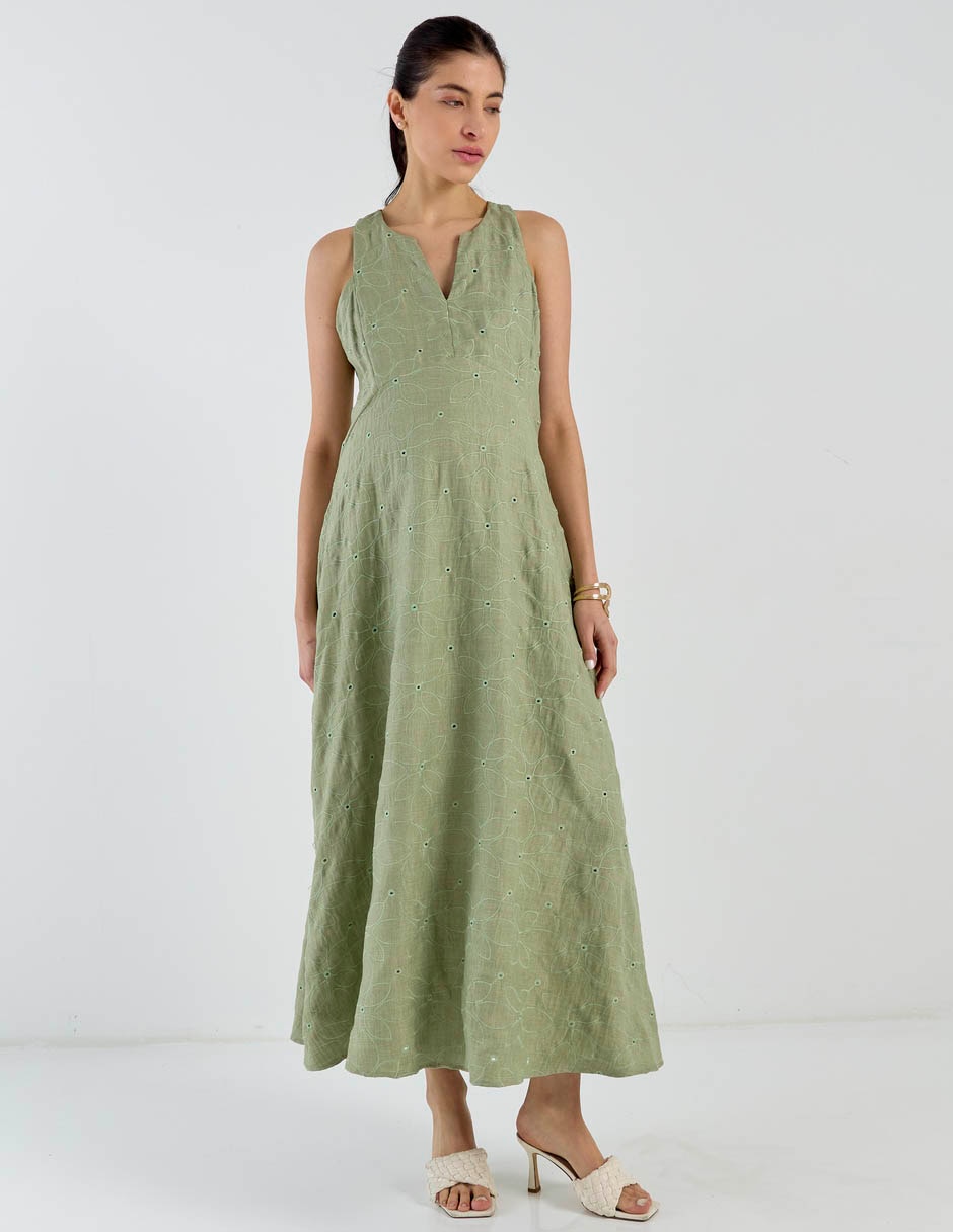 Vestido maternidad largo casual Expecting Essentials 1