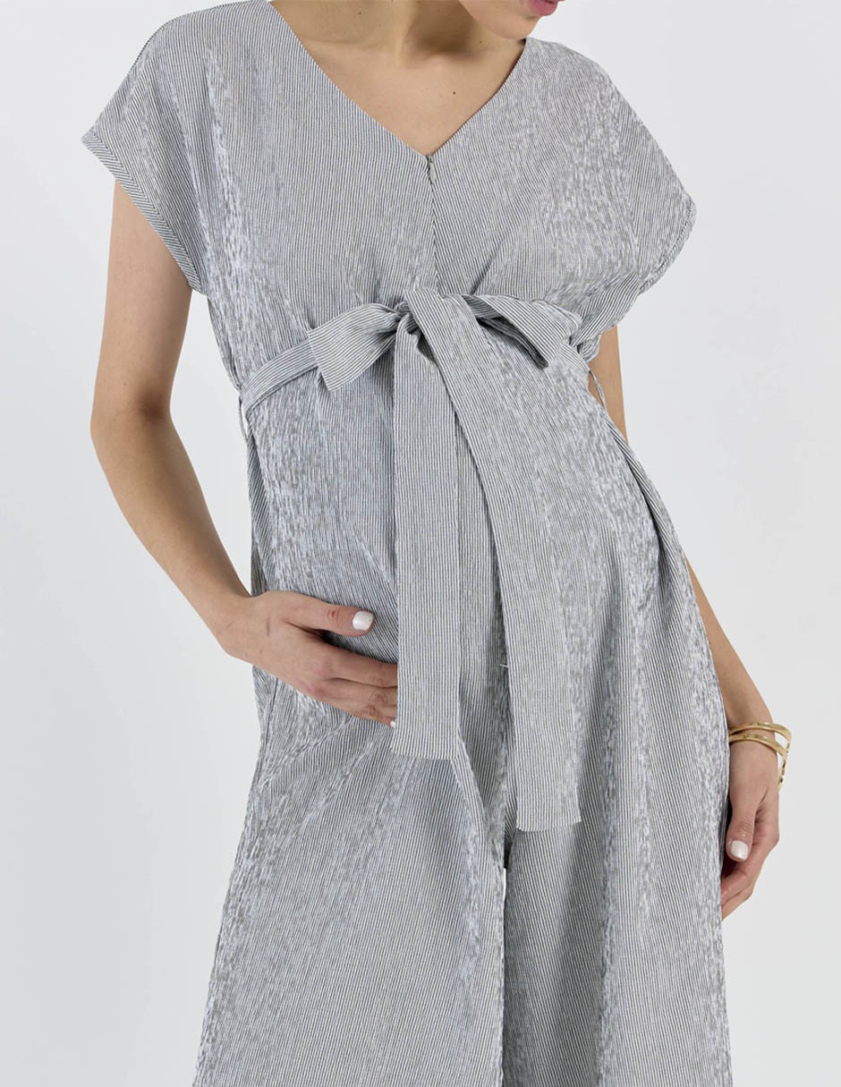 Jumpsuit maternidad Expecting Essentials casual estampado a rayas