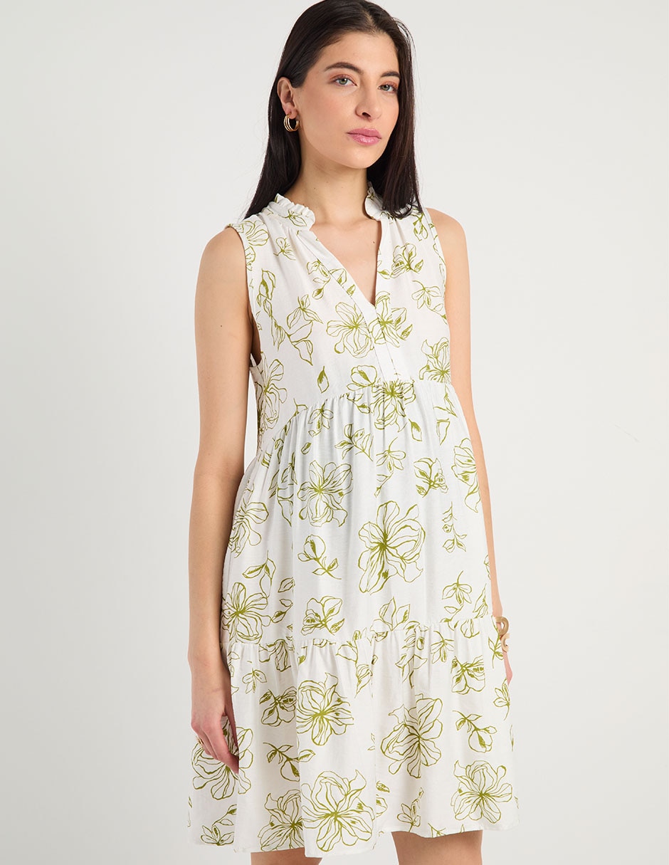 Vestido maternidad a la rodilla casual Expecting Essentials 1