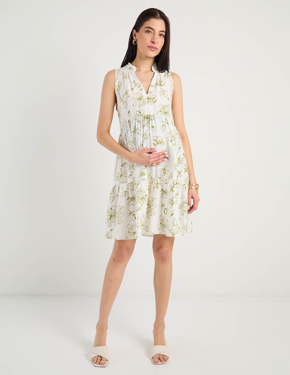 Vestido maternidad a la rodilla casual Expecting Essentials 8