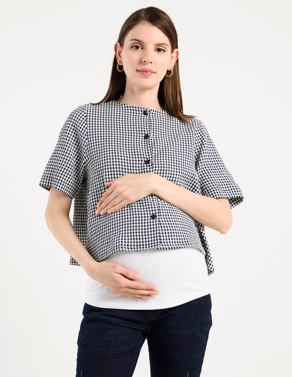 Blusa maternidad manga corta