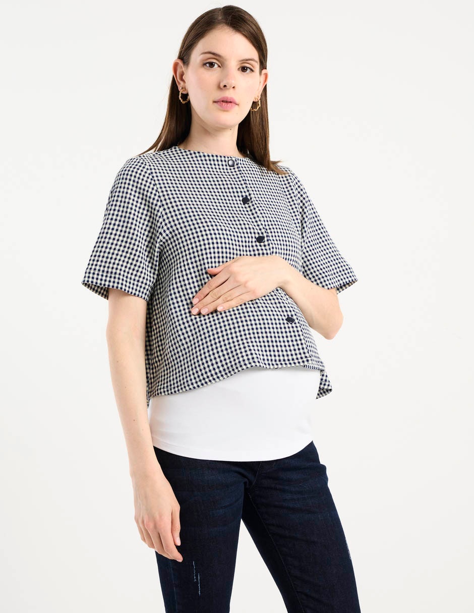 Blusa maternidad Expecting Essentials manga corta